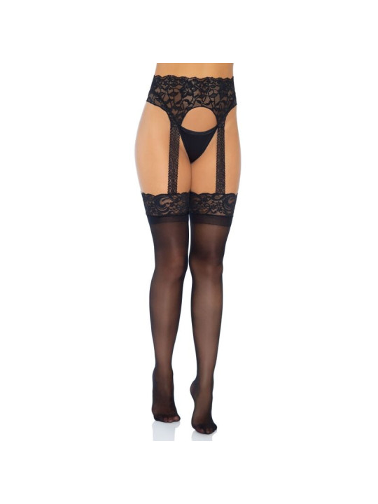 MEDIAS CON LIGUERO OPACAS SEXY TALLA ÚNICA LEG AVENUE DE LA MARCA LEG AVENUE HOSIERY