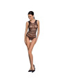 BODYSTOCKING NEGRO CON ENCAJES Y TRANSPARENCIAS BS086 DE LA MARCA PASSION WOMAN