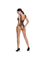BODYSTOCKING NEGRO CON ENCAJES Y TRANSPARENCIAS BS086 DE LA MARCA PASSION WOMAN