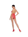 BODYSTOCKING ROJO ENCANTE TRANSPARENTE CON ENCAJES DE LA MARCA PASSION WOMAN