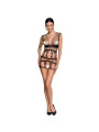 BODYSTOCKING NEGRO ENCAGE TRANSPARENTE TALLA ÚNICA DE LA MARCA PASSION WOMAN