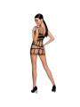 BODYSTOCKING NEGRO ENCAGE TRANSPARENTE TALLA ÚNICA DE LA MARCA PASSION WOMAN