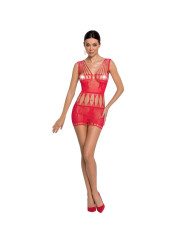 BODYSTOCKING ROJO ENCAGES TRANSPARENTE TALLA ÚNICA DE LA MARCA PASSION WOMAN