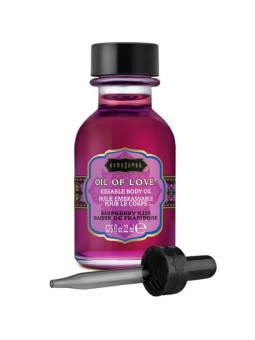 ACEITE KISSABLE SABOR FRAMBUESA 22 ML - OIL OF LOVE DE LA MARCA KAMASUTRA COSMETICS