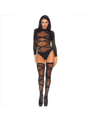 BODY TRANSPARENTE CON MEDIAS HASTA EL MUSLO - 2 PIEZAS DE LA MARCA LEG AVENUE SETS