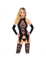 SET BODY + MEDIAS + MANGAS NEGRO 3 PIEZAS DE LA MARCA LEG AVENUE SETS
