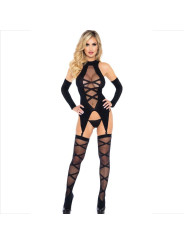 SET BODY + MEDIAS + MANGAS NEGRO 3 PIEZAS DE LA MARCA LEG AVENUE SETS