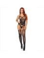 BODYSTOCKING ENCAJE SIN COSTURAS TIPO HALTER NEGRO DE LA MARCA LEG AVENUE BODYSTOCKINGS