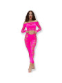 CONJUNTO SIN COSTURAS TOP Y LEGGINGS FUCSIA S/L DE LA MARCA CHILIROSE SETS
