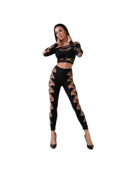 CONJUNTO TOP Y LEGGINS NEGRO SEXY SIN COSTURAS S/L DE LA MARCA CHILIROSE SETS