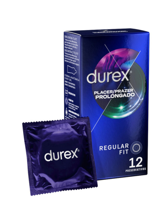 PRESERVATIVOS DUREX PLACER PROLONGADO 12 UNIDADES DE LA MARCA DUREX CONDOMS