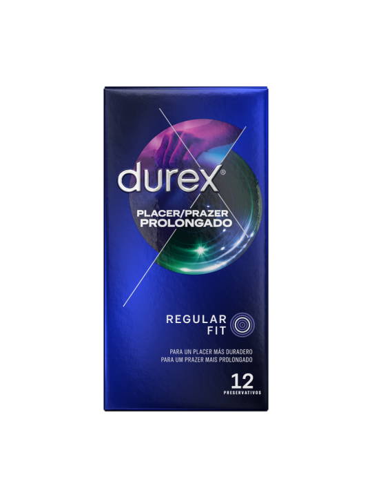 PRESERVATIVOS DUREX PLACER PROLONGADO 12 UNIDADES DE LA MARCA DUREX CONDOMS
