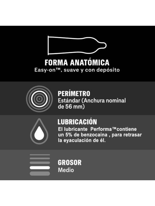 PRESERVATIVOS DUREX PLACER PROLONGADO 12 UNIDADES DE LA MARCA DUREX CONDOMS