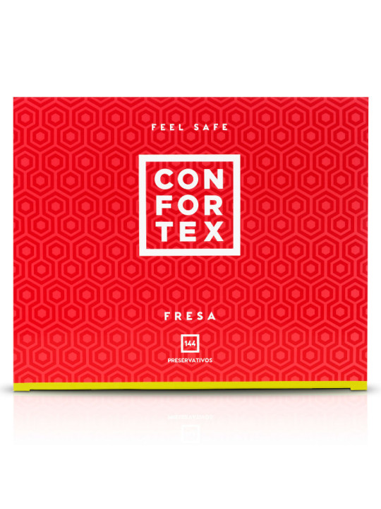 PRESERVATIVOS FRESA LUBRICADOS CAJA 144 UDS DE LA MARCA CONFORTEX
