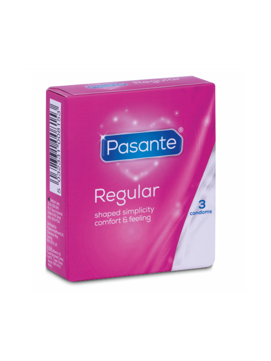 CONDOM PASANTE REGULAR 3 UNIDADES SENSACIÓN NATURAL DE LA MARCA PASANTE