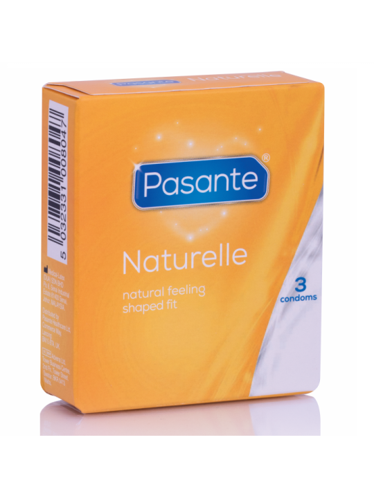 CONDÓN NATURAL SIN LUBRICANTE 3 UNIDADES DE LA MARCA PASANTE