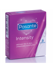 CONDONES TEXTURIZADOS RIBBED & DOTS INTENSITY X3 DE LA MARCA PASANTE