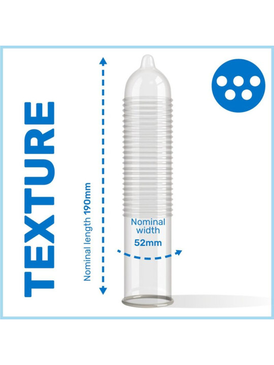 CONDONES TEXTURIZADOS RIBBED & DOTS INTENSITY X3 DE LA MARCA PASANTE