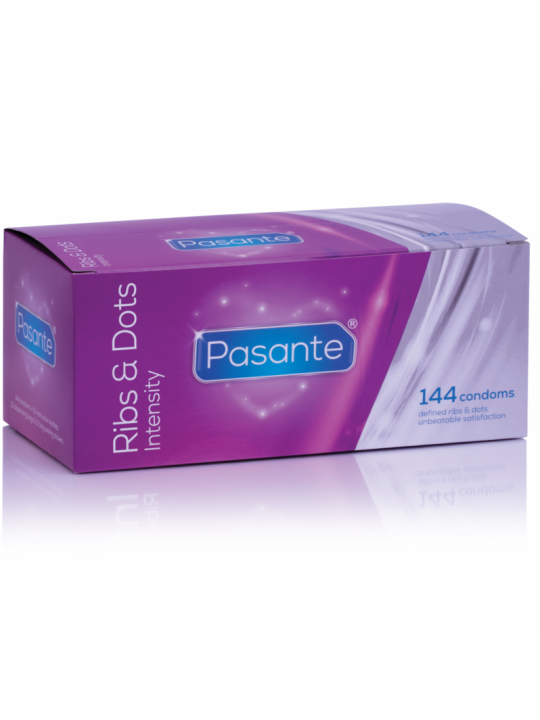 CONDONES TEXTURIZADOS PUNTOS Y ESTRÍAS INTENSITY 144U DE LA MARCA PASANTE