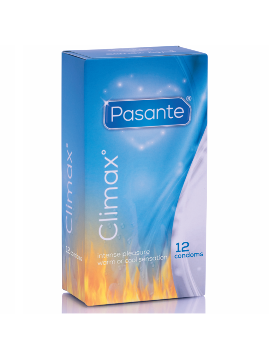 CONDONES CLIMAX EFECTO CALOR Y FRÍO - 12 UNIDADES DE LA MARCA PASANTE