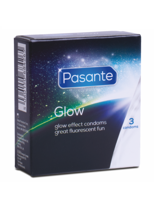CONDONES BRILLANTES PASANTE GLOW X3 DE LA MARCA PASANTE
