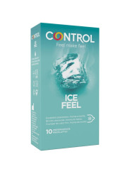 PRESERVATIVOS ICE FEEL EFECTO FRÍO MENTA 10U DE LA MARCA CONTROL CONDOMS