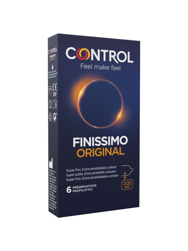 PRESERVATIVOS FINISSIMO CONTROL 6 UNIDADES DE LA MARCA CONTROL CONDOMS