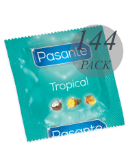 PRESERVATIVOS SABORES TROPICAL MANGO PIÑA COCO 144U DE LA MARCA PASANTE