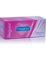 PRESERVATIVOS REGULARES LUBRICADOS 144 UNIDADES DE LA MARCA PASANTE
