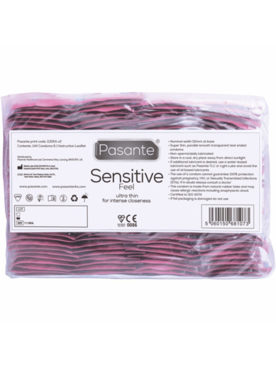 PRESERVATIVOS ULTRAFINOS SENSITIVE 144 UNIDADES DE LA MARCA PASANTE