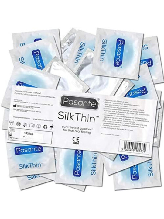 PRESERVATIVO PASANTE SILK THIN 144 UDS - 0.04MM FINO DE LA MARCA PASANTE