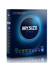 PRESERVATIVOS MY.SIZE PRO 72 MM - 3 UNIDADES DE LA MARCA MY SIZE PRO