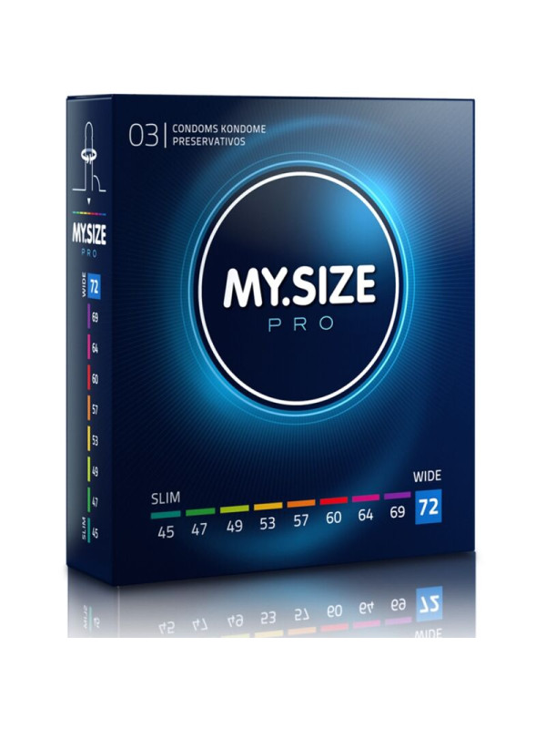 PRESERVATIVOS MY.SIZE PRO 72 MM - 3 UNIDADES DE LA MARCA MY SIZE PRO