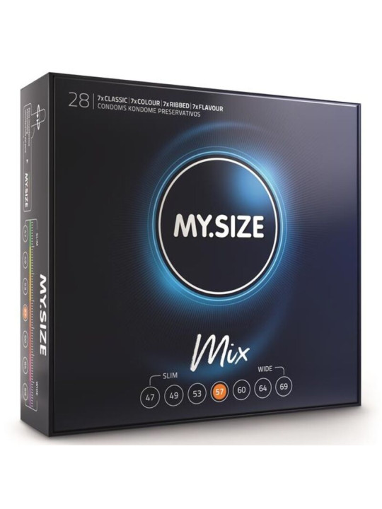 PRESERVATIVOS MY.SIZE 57 MM - SURTIDO 28 UNIDADES DE LA MARCA MY SIZE MIX