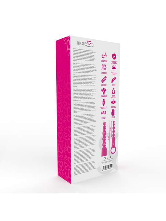 VIBRADOR ANAL CONTROL REMOTO RONIE SILICONA ROSA DE LA MARCA MORESSA