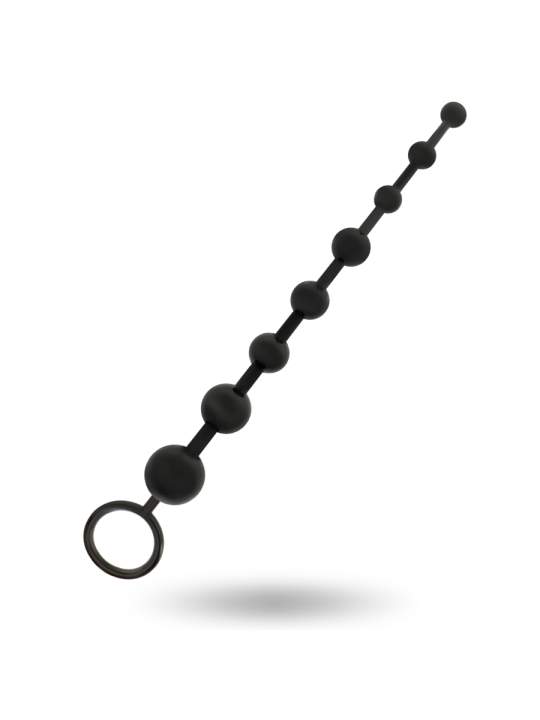 CADENA DE BOLAS ANALES 29 CM NEGRO - SUAVE Y SEGURA DE LA MARCA ADDICTED TOYS