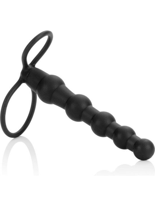 PENETRADOR DOBLE SILICONA LOVE RIDER BEADED DE LA MARCA CALEXOTICS