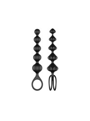 BOLAS ANALES LOVE BEADS NEGRO SILICONA SUAVE DE LA MARCA SATISFYER BEADS