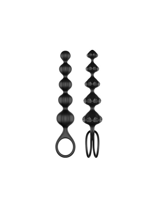 BOLAS ANALES LOVE BEADS NEGRO SILICONA SUAVE DE LA MARCA SATISFYER BEADS