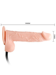 DILDO HINCHABLE REALISTA 15 CM CON VENTOSA Y TEXTURA DE LA MARCA BAILE DILDOS