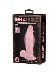 DILDO HINCHABLE REALISTA 15 CM CON VENTOSA Y TEXTURA DE LA MARCA BAILE DILDOS