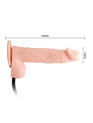 DILDO REALISTICO INFLABLE CON VENTOSA Y VIBRACIÓN DE LA MARCA BAILE