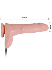 DILDO VIBRADOR INFLABLE REALISTICO 18.8 CM CON VENTOSA DE LA MARCA BAILE