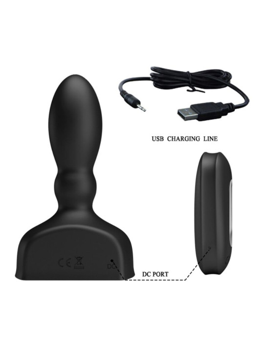 PLUG ANAL HINCHABLE CON VIBRACIÓN Y CONTROL REMOTO DE LA MARCA MR PLAY