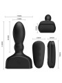 PLUG ANAL HINCHABLE CON VIBRACIÓN Y CONTROL REMOTO DE LA MARCA MR PLAY