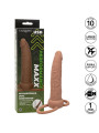DOBLE PENETRADOR VIBRADOR RECARGABLE 10 MODOS PIEL MORENO DE LA MARCA CALEXOTICS