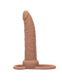 DOBLE PENETRADOR VIBRADOR RECARGABLE 10 MODOS PIEL MORENO DE LA MARCA CALEXOTICS