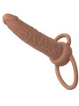 DOBLE PENETRADOR VIBRADOR RECARGABLE 10 MODOS PIEL MORENO DE LA MARCA CALEXOTICS