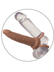 DOBLE PENETRADOR VIBRADOR RECARGABLE 10 MODOS PIEL MORENO DE LA MARCA CALEXOTICS