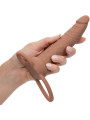DOBLE PENETRADOR VIBRADOR RECARGABLE 10 MODOS PIEL MORENO DE LA MARCA CALEXOTICS